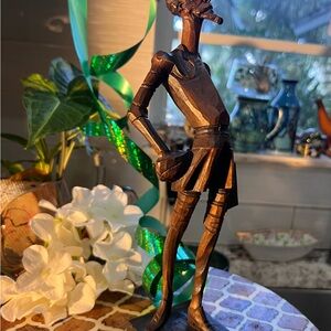 Don Quixote Hand Carved Wood, New without Tags 11” tall